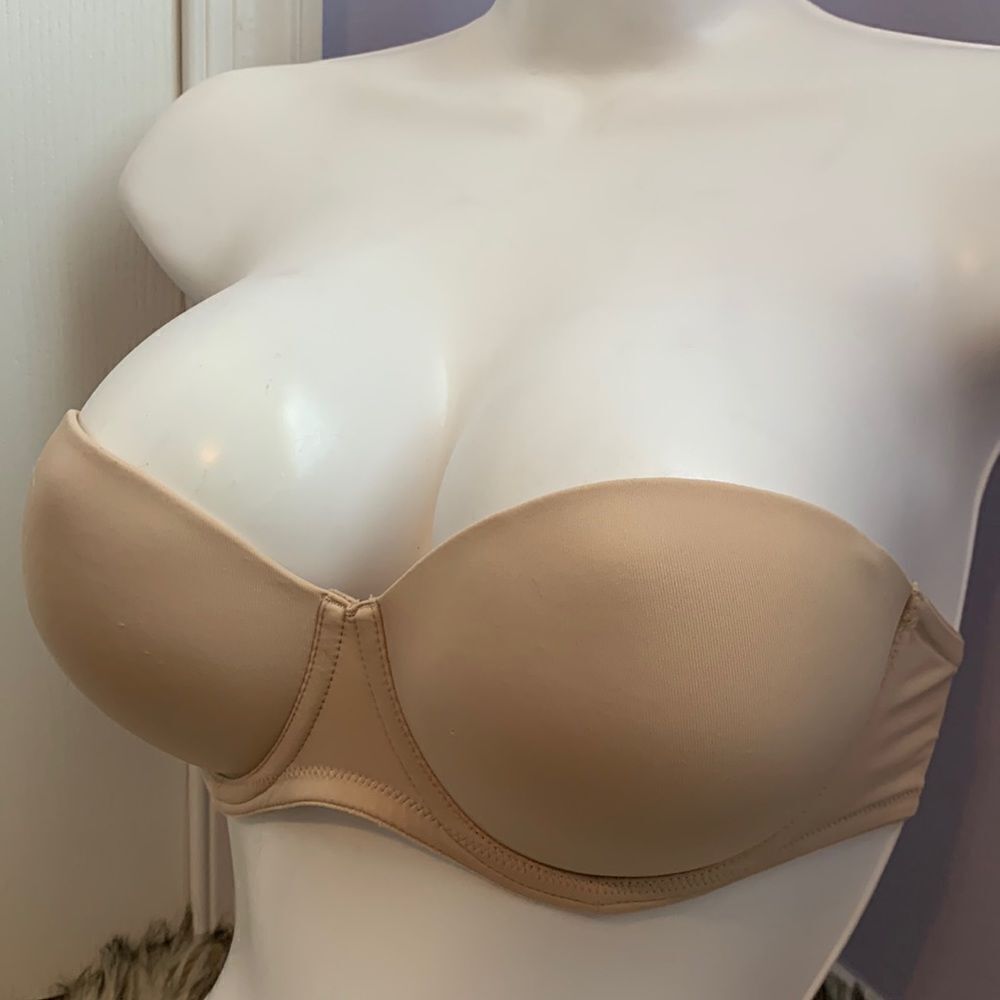 Victoria’s Secret PINK Strapless Push Up Padded Bra 32D Buff